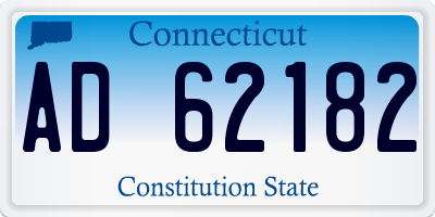 CT license plate AD62182