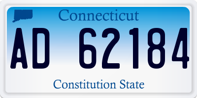 CT license plate AD62184