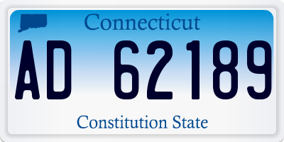 CT license plate AD62189