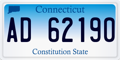 CT license plate AD62190