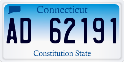 CT license plate AD62191