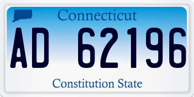 CT license plate AD62196