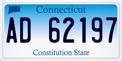 CT license plate AD62197