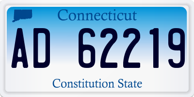 CT license plate AD62219