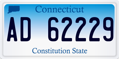 CT license plate AD62229