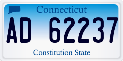 CT license plate AD62237