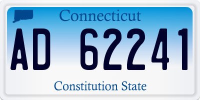 CT license plate AD62241