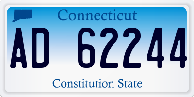 CT license plate AD62244