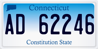 CT license plate AD62246