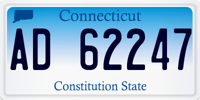 CT license plate AD62247