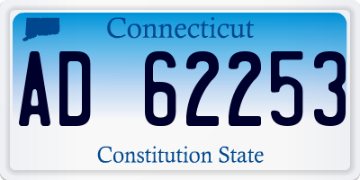 CT license plate AD62253