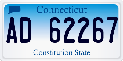 CT license plate AD62267
