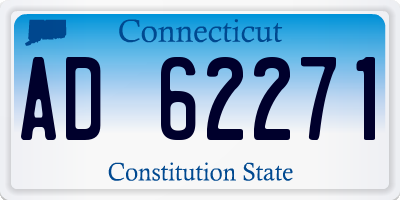 CT license plate AD62271
