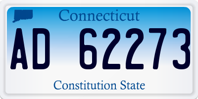 CT license plate AD62273
