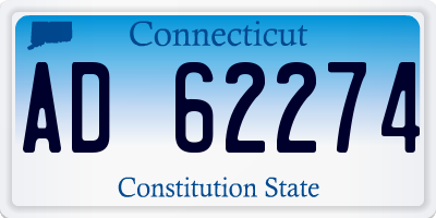 CT license plate AD62274