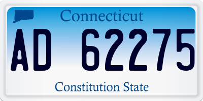 CT license plate AD62275