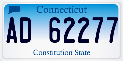 CT license plate AD62277