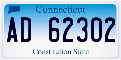 CT license plate AD62302