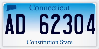 CT license plate AD62304