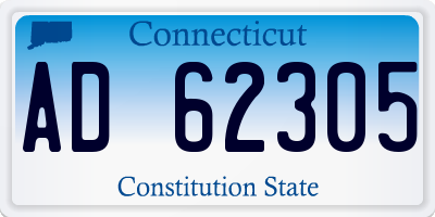 CT license plate AD62305