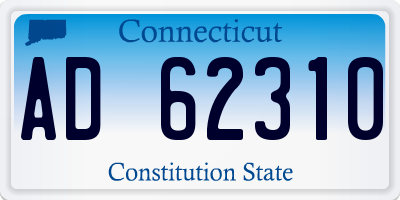 CT license plate AD62310
