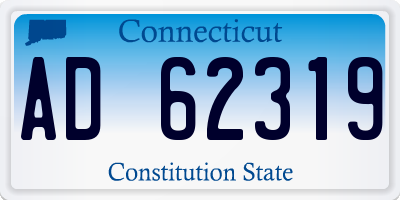 CT license plate AD62319