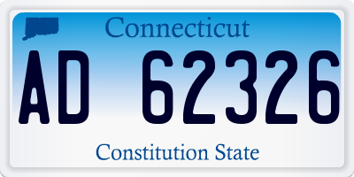 CT license plate AD62326