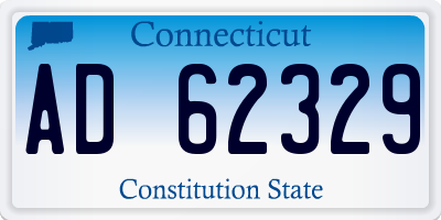 CT license plate AD62329
