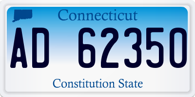 CT license plate AD62350
