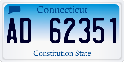 CT license plate AD62351