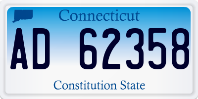 CT license plate AD62358