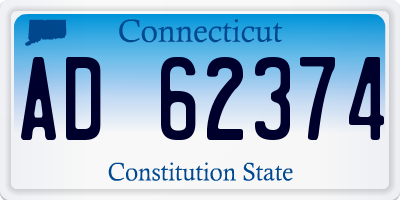 CT license plate AD62374