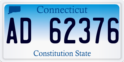 CT license plate AD62376