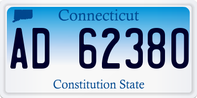 CT license plate AD62380