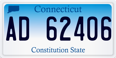 CT license plate AD62406