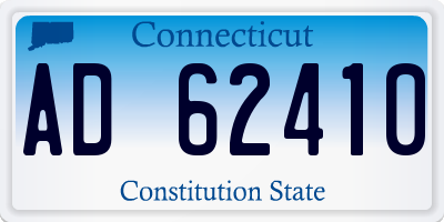 CT license plate AD62410