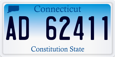 CT license plate AD62411