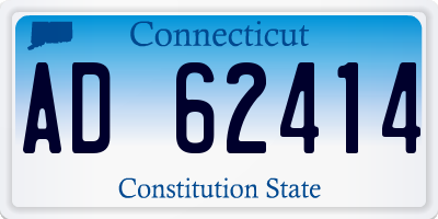 CT license plate AD62414
