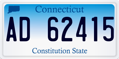 CT license plate AD62415