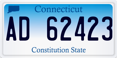 CT license plate AD62423