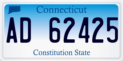 CT license plate AD62425