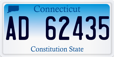 CT license plate AD62435