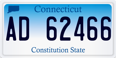 CT license plate AD62466