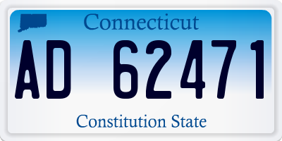 CT license plate AD62471