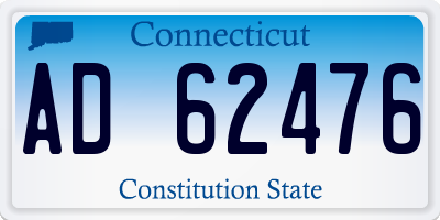 CT license plate AD62476