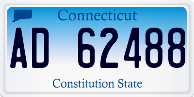 CT license plate AD62488