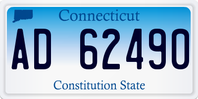 CT license plate AD62490