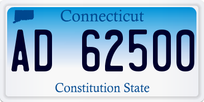 CT license plate AD62500