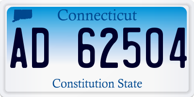 CT license plate AD62504