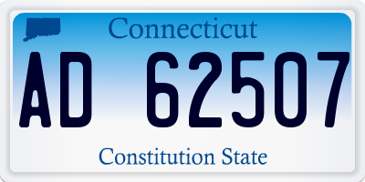 CT license plate AD62507